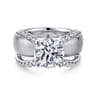 Clark - 14K White Gold Round Diamond Engagement Ring - 0.43 ct