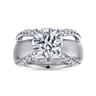 Clark - 14K White Gold Round Diamond Engagement Ring - 0.43 ct
