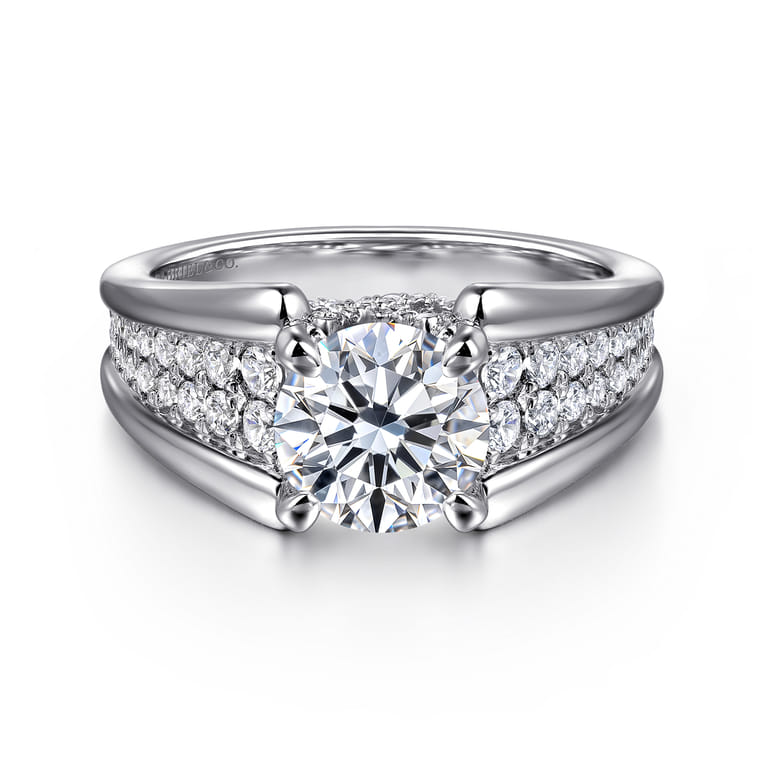 Sutter - 14K White Gold Round Diamond Engagement Ring - 0.7 ct - Shot 1