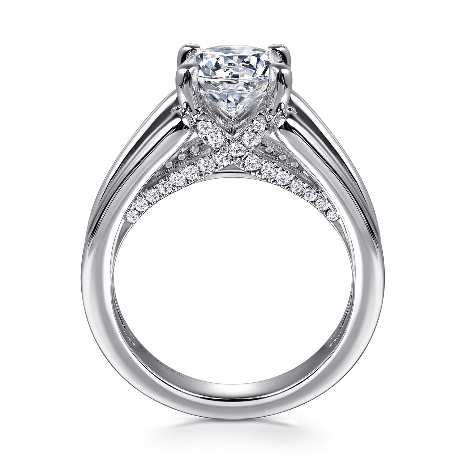 Sutter - 14K White Gold Round Diamond Engagement Ring - 0.7 ct - Shot 2