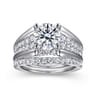 Sutter - 14K White Gold Round Diamond Engagement Ring - 0.7 ct