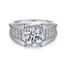 Sutter - 14K White Gold Round Diamond Engagement Ring - 0.7 ct