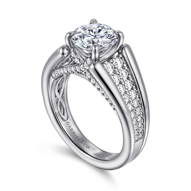 Sutter - 14K White Gold Round Diamond Engagement Ring - 0.7 ct - Shot 3