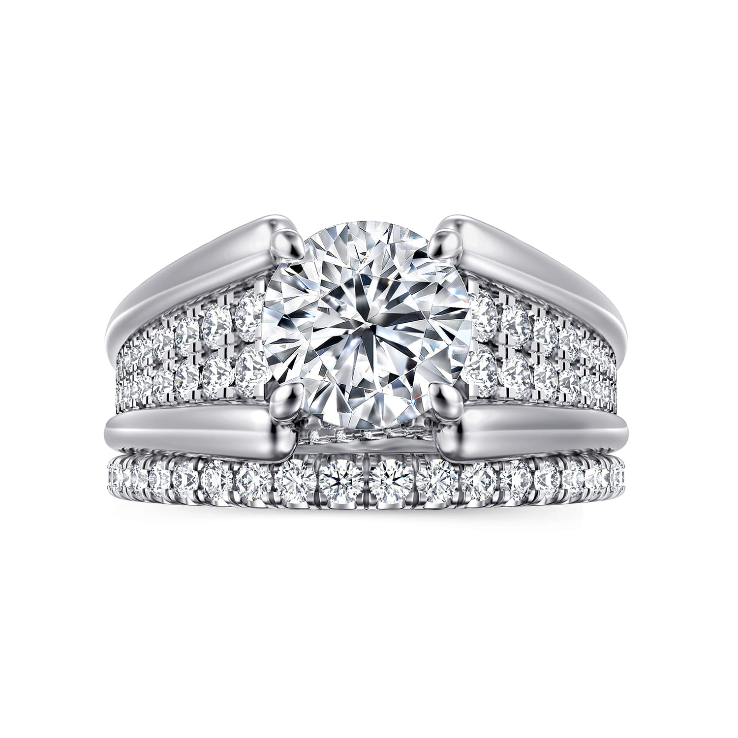 Sutter - 14K White Gold Round Diamond Engagement Ring - 0.7 ct - Shot 4