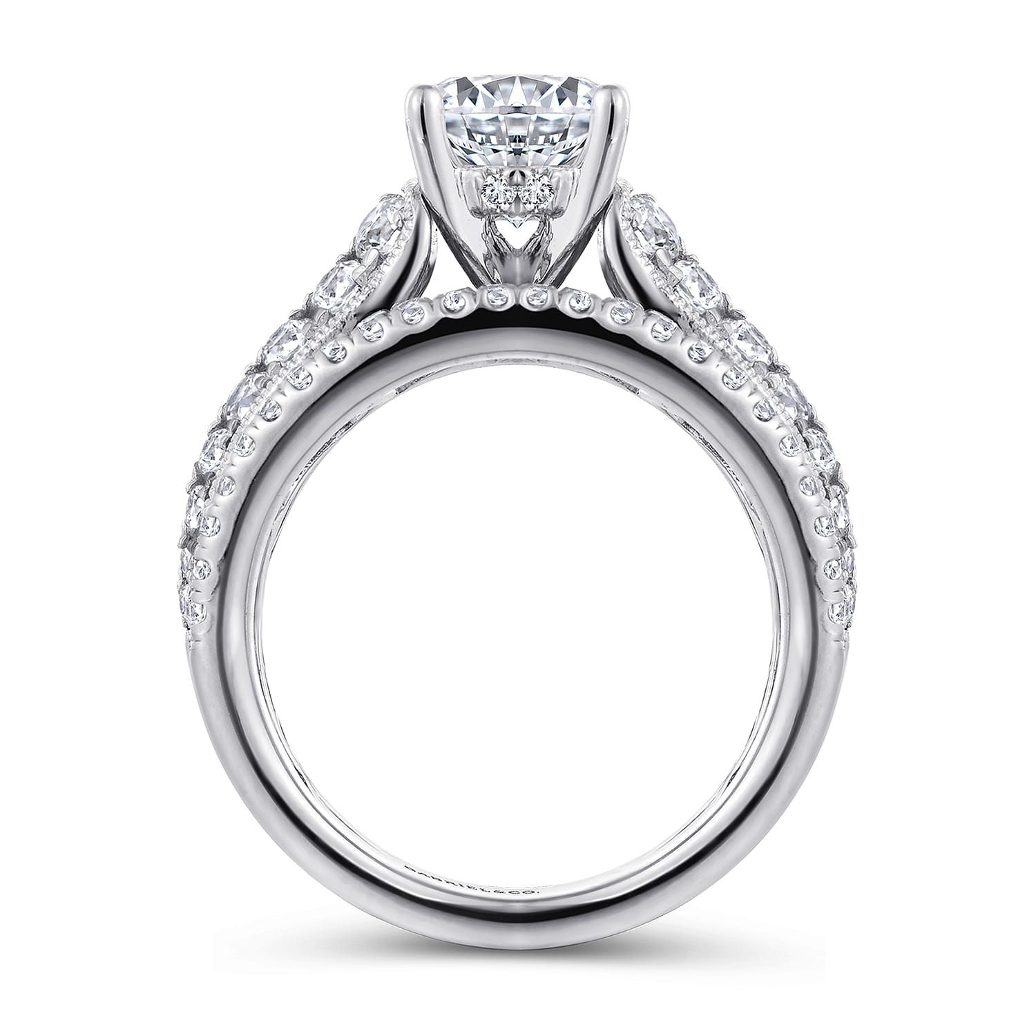 Jessa - 14K White Gold Round Diamond Engagement Ring - 1.26 ct - Shot 2