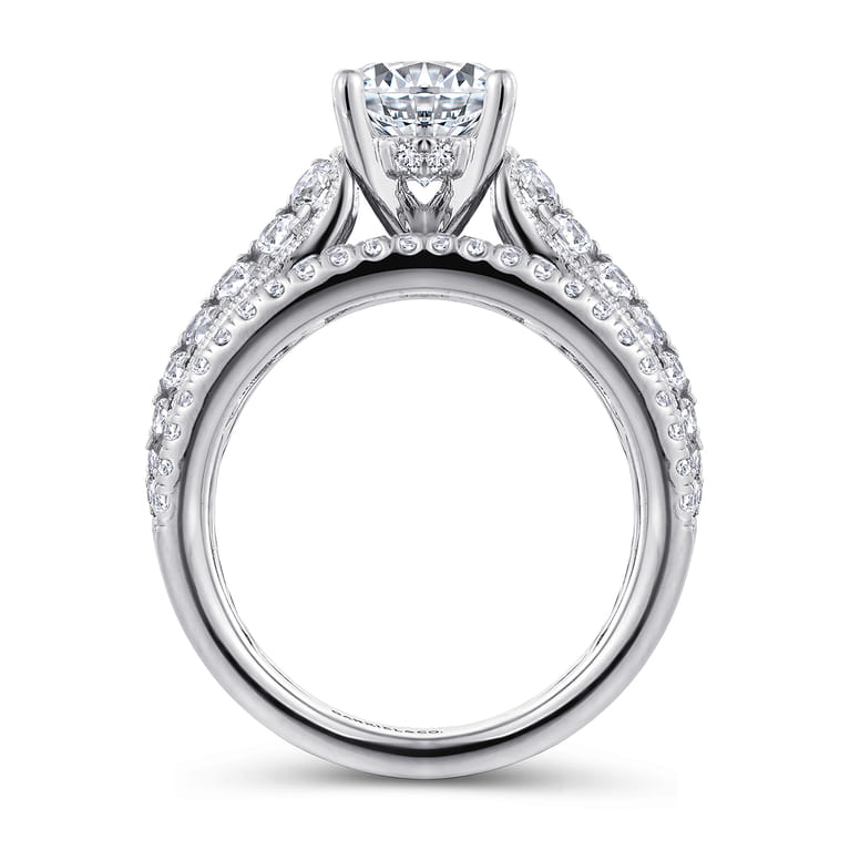 Jessa - 14K White Gold Round Diamond Engagement Ring - 1.26 ct - Shot 2