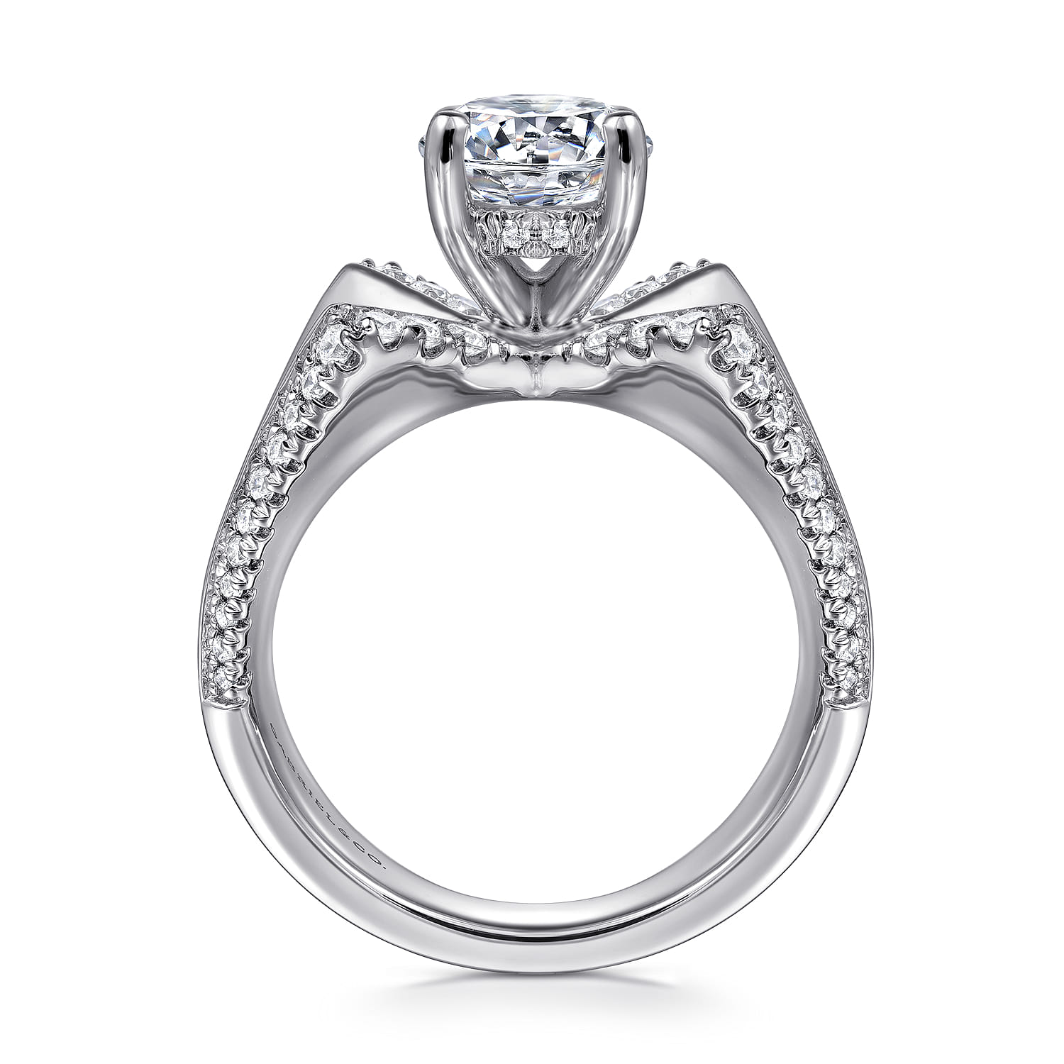 Miranda - 14K White Gold Round Diamond Engagement Ring - 0.5 ct - Shot 2