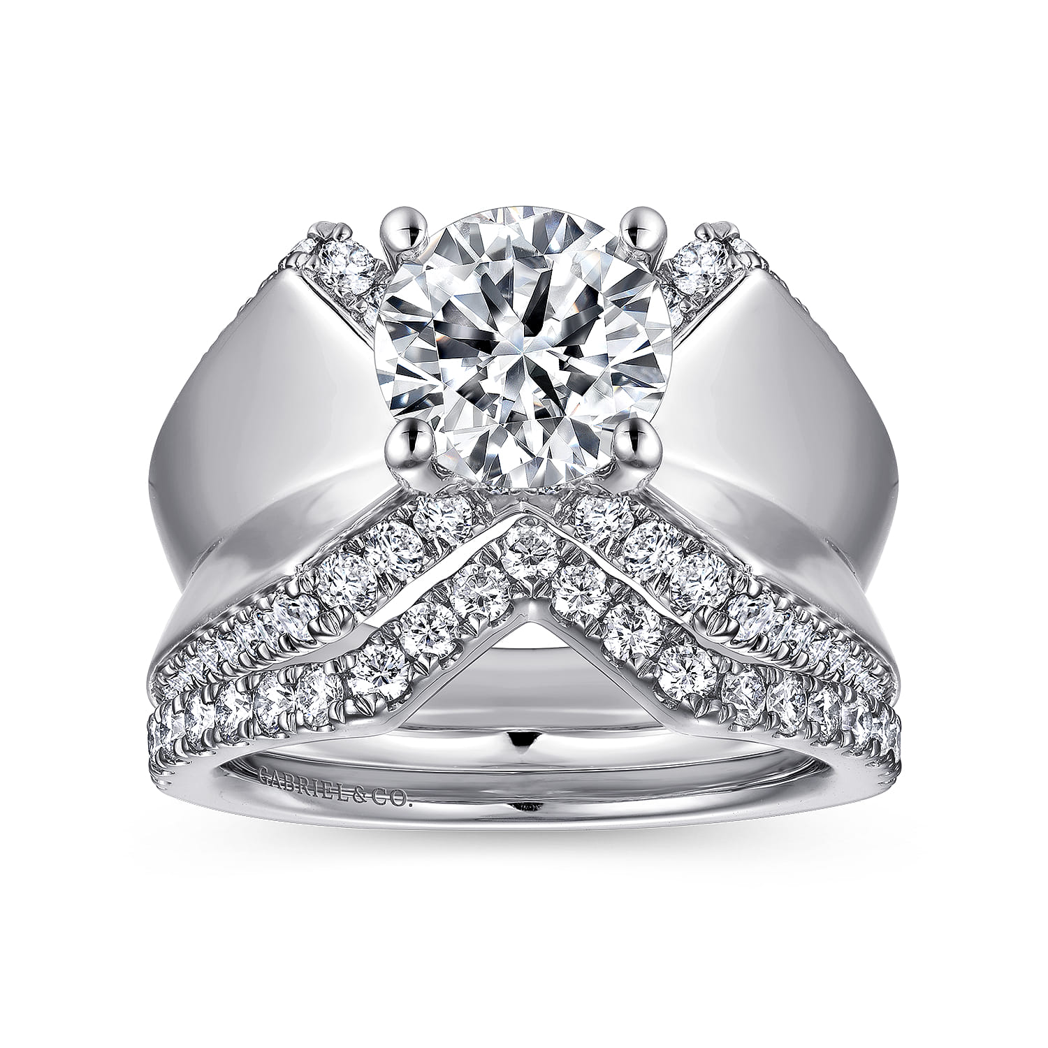 Miranda - 14K White Gold Round Diamond Engagement Ring - 0.5 ct - Shot 4
