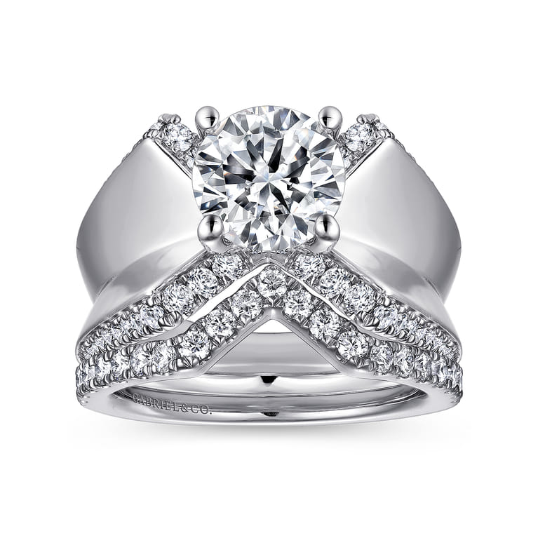 Miranda - 14K White Gold Round Diamond Engagement Ring - 0.5 ct - Shot 4