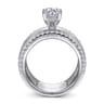 Aiza - 14K White Gold Round Diamond Engagement Ring - 0.57 ct