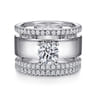 Aiza - 14K White Gold Round Diamond Engagement Ring - 0.57 ct