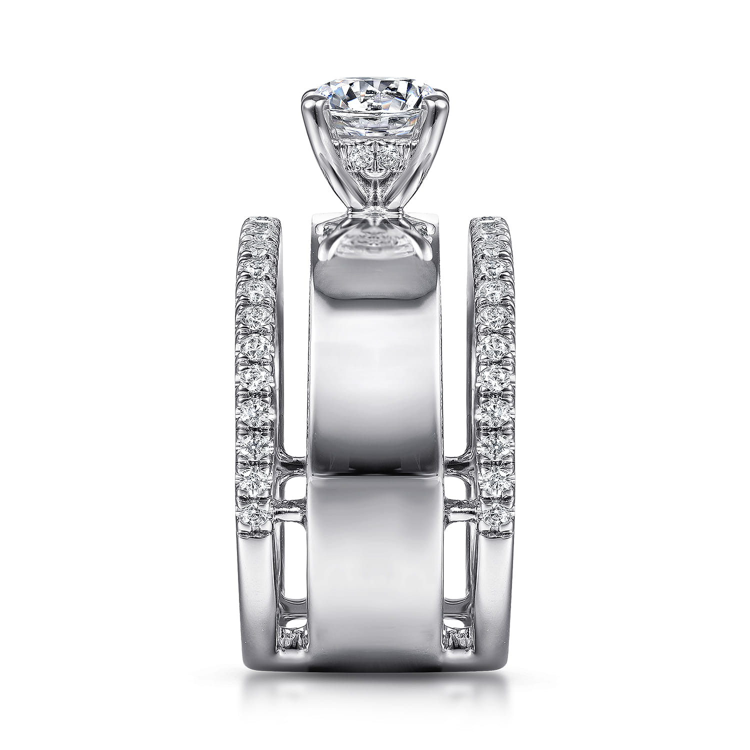 Aiza - 14K White Gold Round Diamond Engagement Ring - 0.57 ct - Shot 5