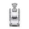 Aiza - 14K White Gold Round Diamond Engagement Ring - 0.57 ct