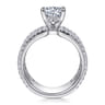 Edalee - 14K White Gold Round Diamond Engagement Ring - 0.8 ct