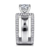 Edalee - 14K White Gold Round Diamond Engagement Ring - 0.8 ct