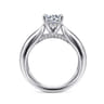 Bebe - 14K White Gold Wide Band Round Diamond Engagement Ring - 1 ct