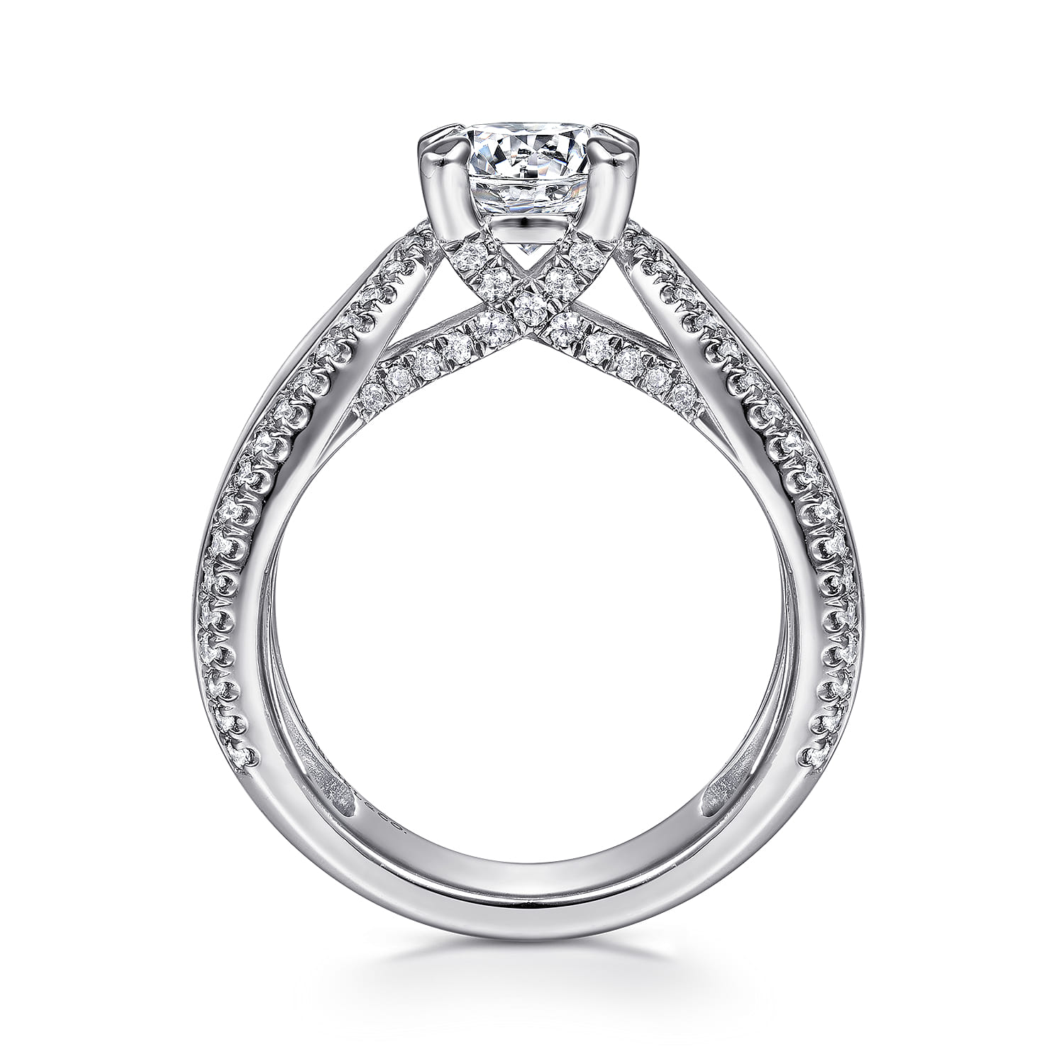 Zoella - 14K White Gold Round Diamond Engagement Ring - 0.47 ct - Shot 2