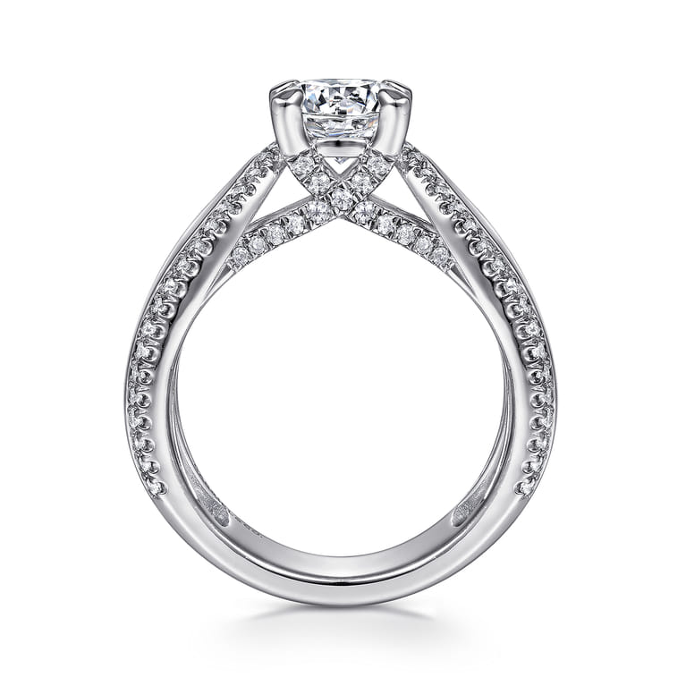 Zoella - 14K White Gold Round Diamond Engagement Ring - 0.47 ct - Shot 2