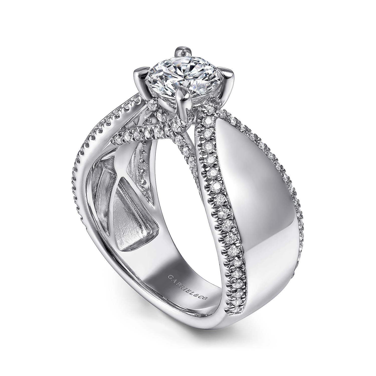 Zoella - 14K White Gold Round Diamond Engagement Ring - 0.47 ct - Shot 3
