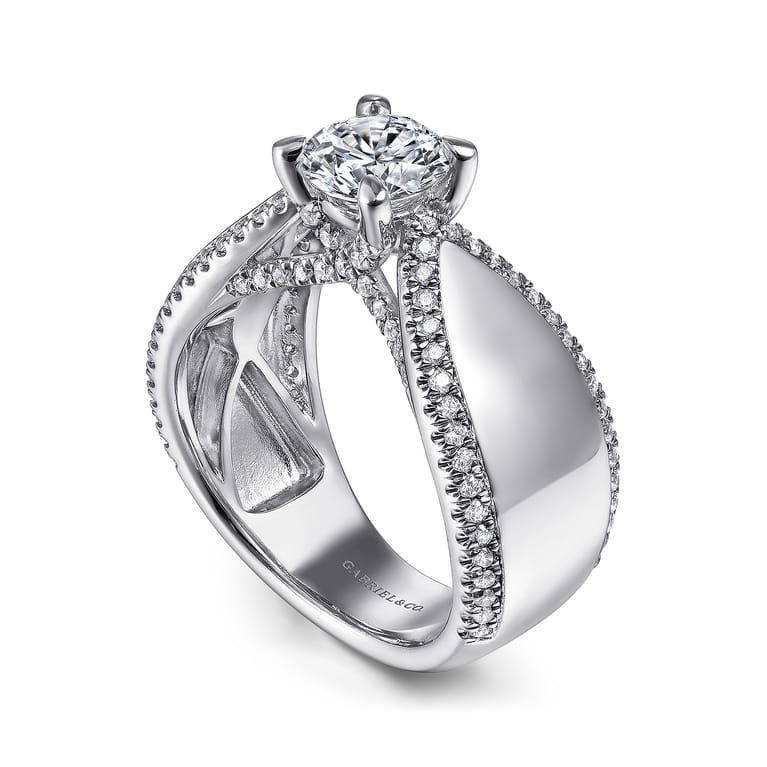 Zoella - 14K White Gold Round Diamond Engagement Ring - 0.47 ct - Shot 3