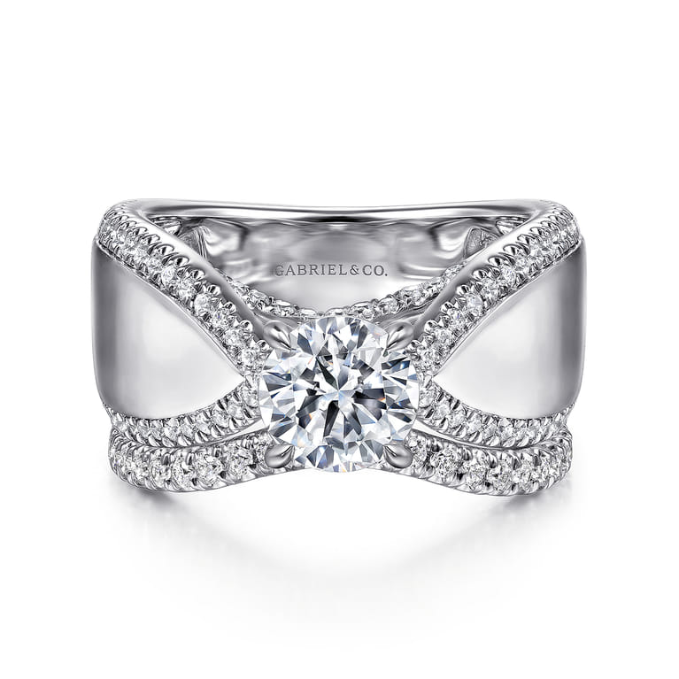 Zoella - 14K White Gold Round Diamond Engagement Ring - 0.47 ct - Shot 4