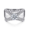 Zoella - 14K White Gold Round Diamond Engagement Ring - 0.47 ct