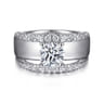 Milene - 14K White Gold Round Diamond Engagement Ring - 0.6 ct