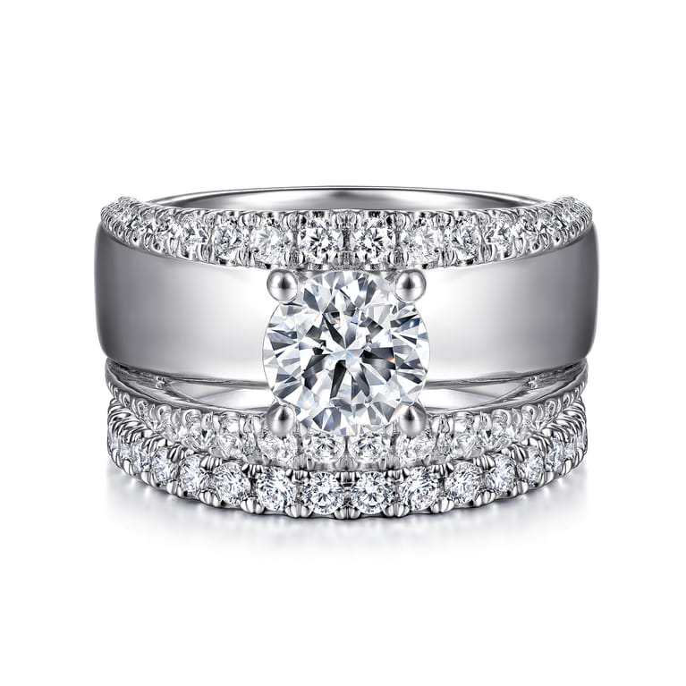 Milene - 14K White Gold Round Diamond Engagement Ring - 0.6 ct - Shot 4