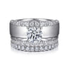 Milene - 14K White Gold Round Diamond Engagement Ring - 0.6 ct