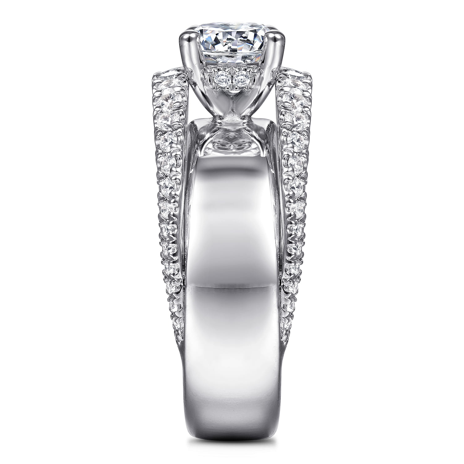 Milene - 14K White Gold Round Diamond Engagement Ring - 0.6 ct - Shot 5
