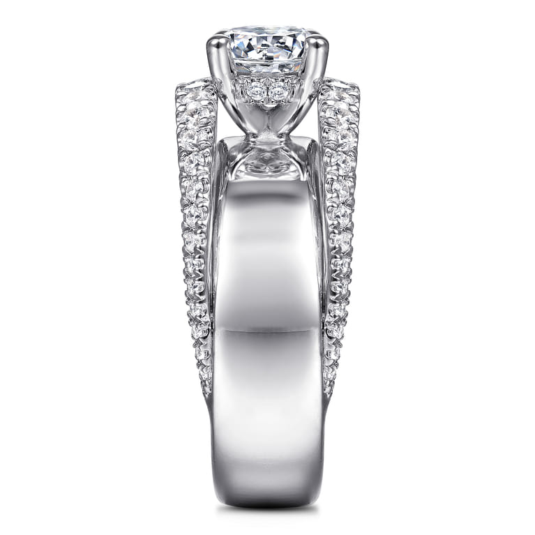 Milene - 14K White Gold Round Diamond Engagement Ring - 0.6 ct - Shot 5