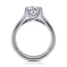 Carver - 14K White Gold Round Diamond Channel Set Engagement Ring - 0.9 ct
