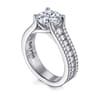 Carver - 14K White Gold Round Diamond Channel Set Engagement Ring - 0.9 ct