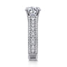 Carver - 14K White Gold Round Diamond Channel Set Engagement Ring - 0.9 ct