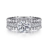 Dorian - 14K White Gold Round Diamond Engagement Ring - 0.53 ct