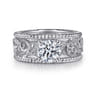 Galia - 14K White Gold Round Diamond Engagement Ring - 0.2 ct