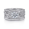 Galia - 14K White Gold Round Diamond Engagement Ring - 0.2 ct