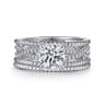 Gene - 14K White Gold Round Diamond Engagement Ring - 0.31 ct