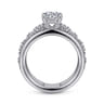 Gretchen - 14K White Gold Round Diamond Engagement Ring - 0.61 ct