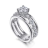 Gretchen - 14K White Gold Round Diamond Engagement Ring - 0.61 ct