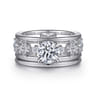 Gretchen - 14K White Gold Round Diamond Engagement Ring - 0.61 ct