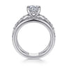 Halette - 14K White Gold Round Diamond Engagement Ring - 0.36 ct