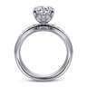 Caris - 14K White Gold Round Channel Set Diamond Engagement Ring - 0.6 ct