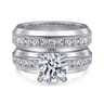 Caris - 14K White Gold Round Channel Set Diamond Engagement Ring - 0.6 ct