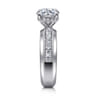Caris - 14K White Gold Round Channel Set Diamond Engagement Ring - 0.6 ct