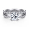 Reba - 14K White Gold Round Diamond Engagement Ring - 0.5 ct