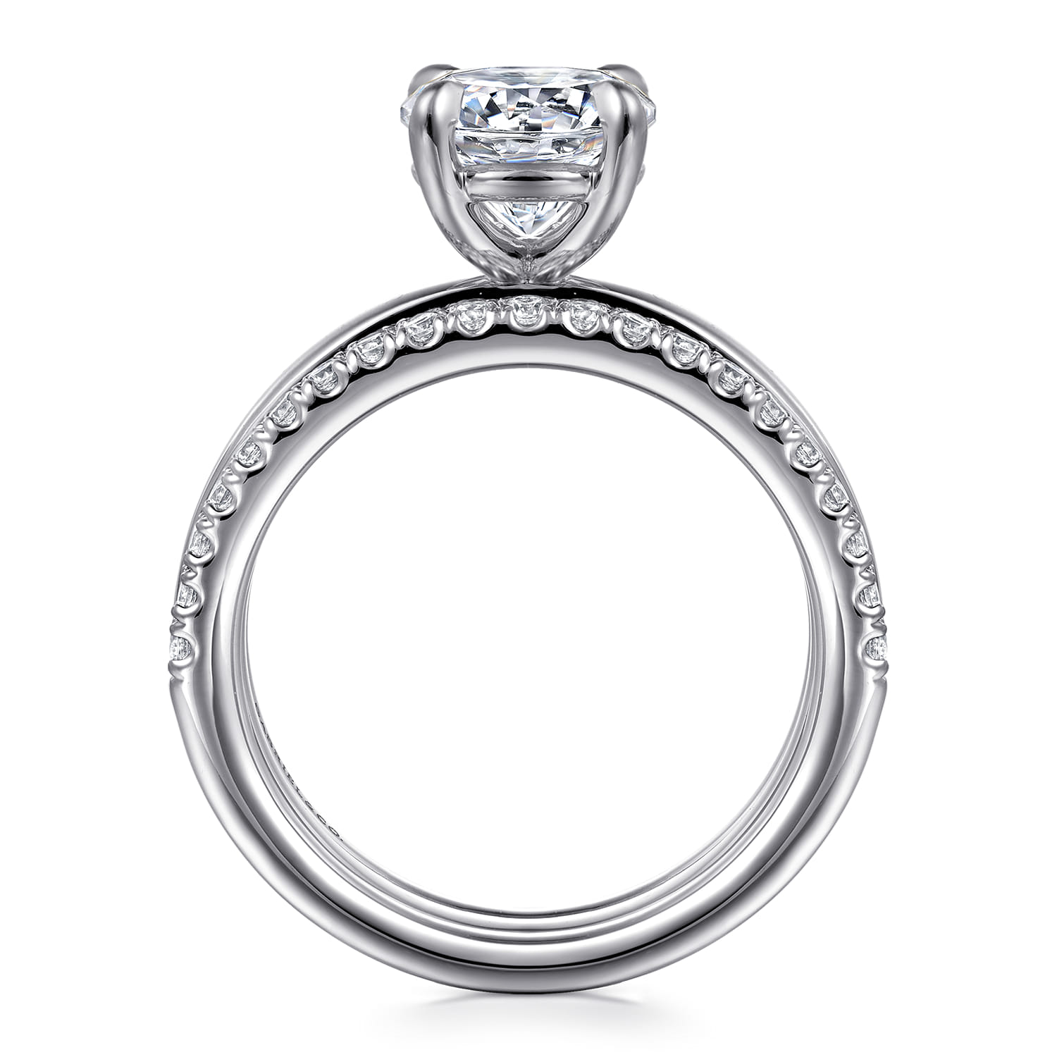 Reba - 14K White Gold Round Diamond Engagement Ring - 0.5 ct - Shot 2