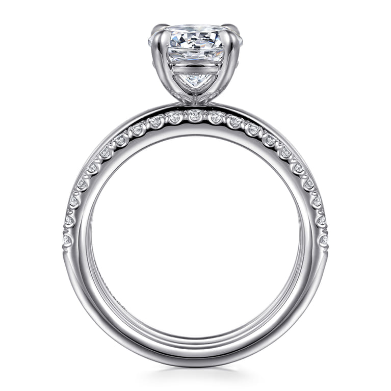Reba - 14K White Gold Round Diamond Engagement Ring - 0.5 ct - Shot 2