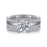 Reba - 14K White Gold Round Diamond Engagement Ring - 0.5 ct