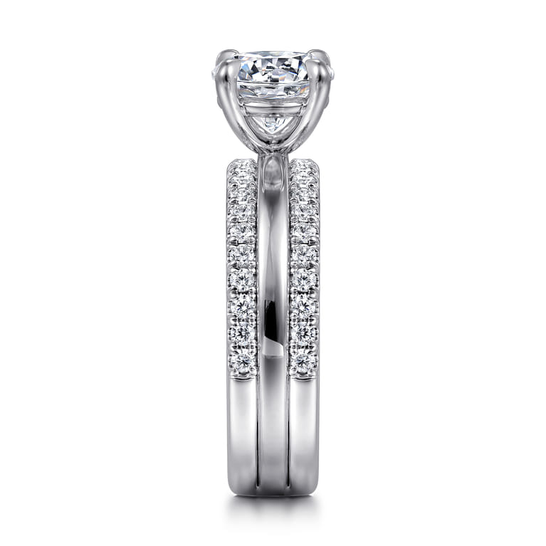 Reba - 14K White Gold Round Diamond Engagement Ring - 0.5 ct - Shot 5